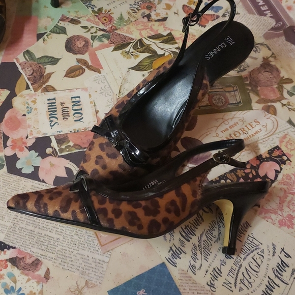 Dunnes Leopard High Heels - Picture 2 of 3